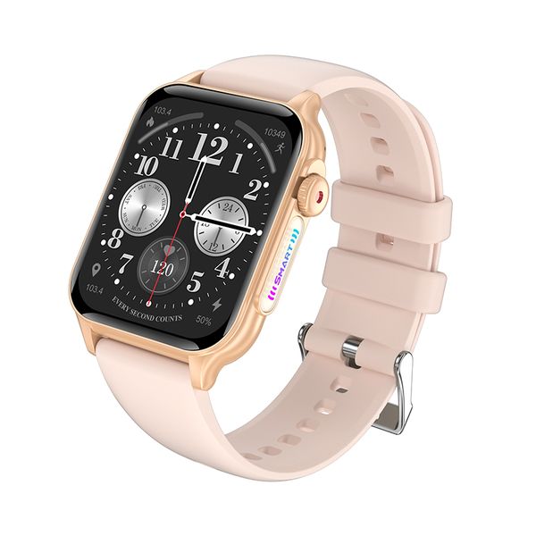 P6 Smartwatch LED Touchscreen + Free Gold Rose Metal Strap for Men &amp; Women
