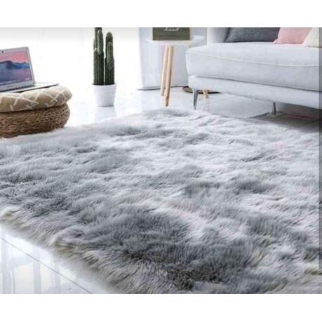 Large Premium Fluffy Carpet Rug Grey, Large Grey Rug