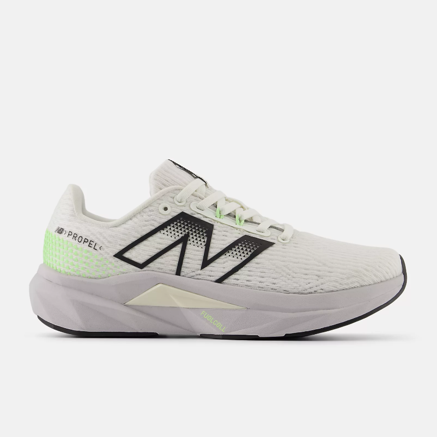 New Balance Women's FuelCell Propelv5 Road Running Shoes - Sea Salt/Mint Flash/Pearl Grey