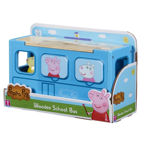 Peppa Pig Wooden School Bus Shape Sorter