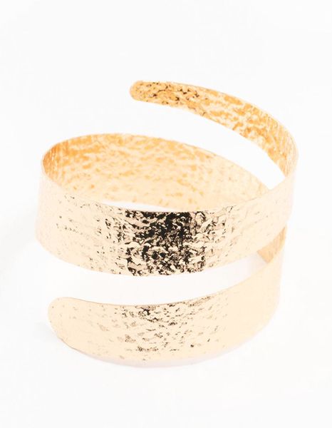 Lovisa Gold Molten Spiral Cuff Bangle