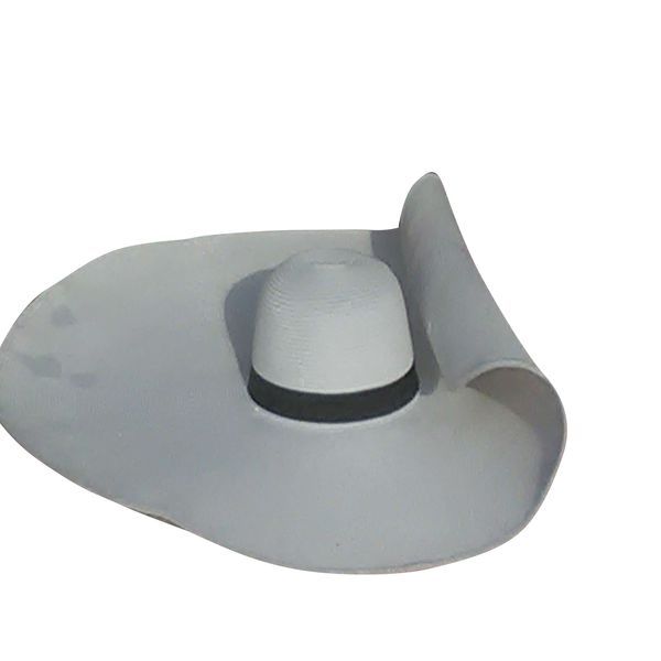 Oversized Summer Sun Straw Large UV Protection Beach Hat for Women-white