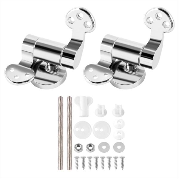 Toilet Seat Hinge 1Pair Replace Hinges For All Toilet Seat Cover Lid