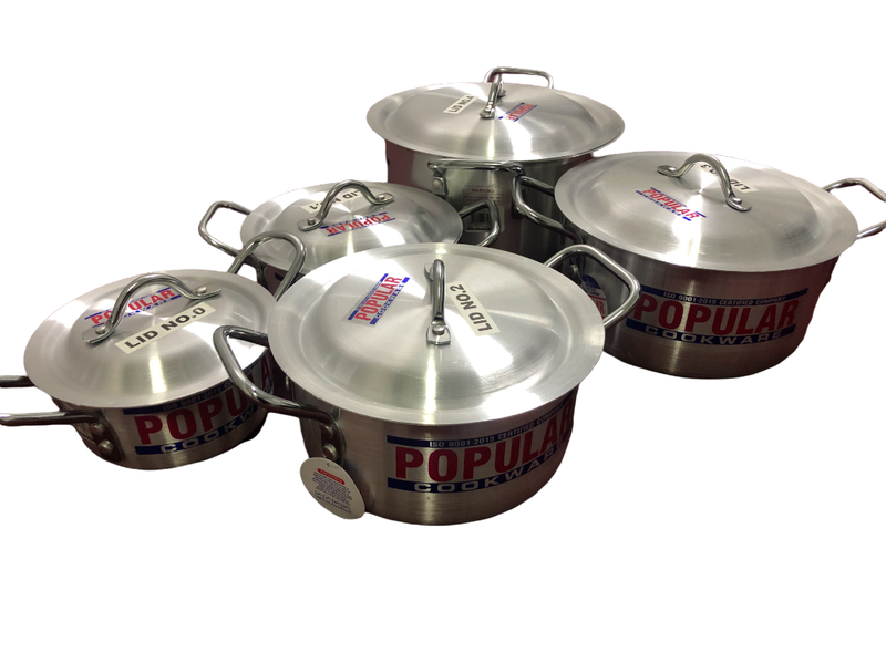 Popular Cookware - 10 Piece Aluminum Pot Set
