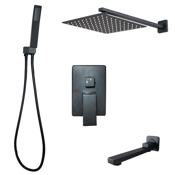 LMA Concealed 3 Way Shower &amp; Bathtub Spout System with In-Wall Diverter