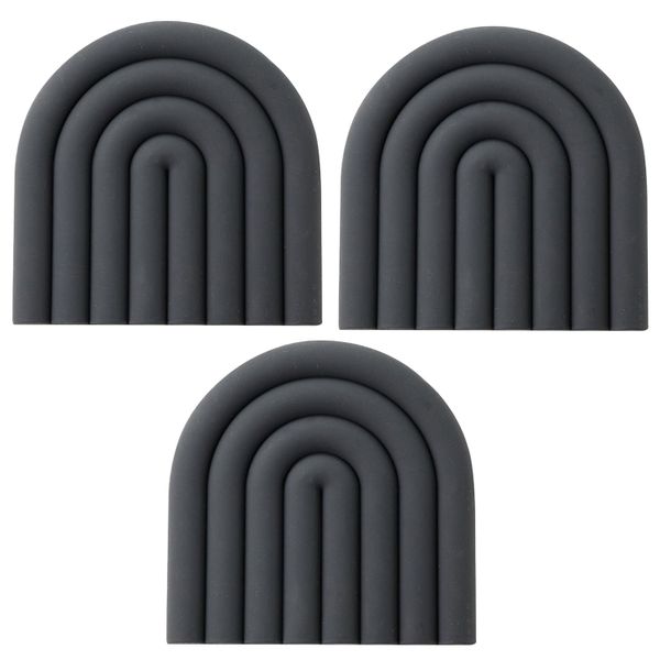 Rainbow Heat Insulation Anti-Scalding Silicone Pot/Mug 15x15cm Set of 3