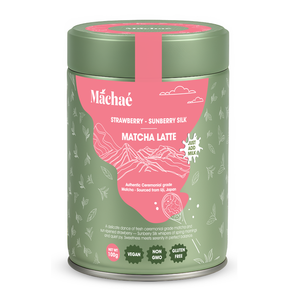 Machae - 8A grade Strawberry Matcha Latte - Sunberry Silk -100g