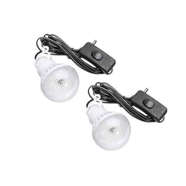 2Pcs Of 12V LED Solar Bulb Light