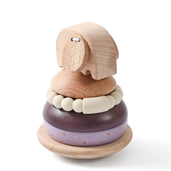 Toddler Early Learning Stacking Shape Peg Toy,Elephant building block