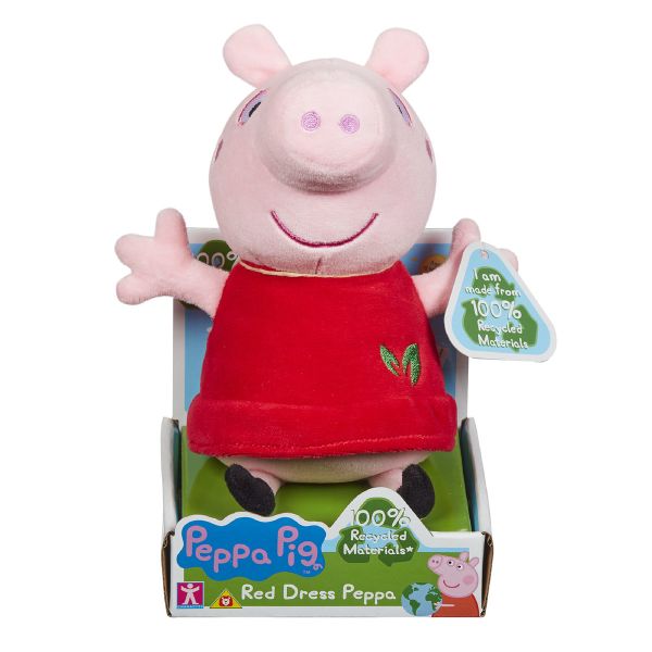 Peppa Pig 20cm Eco Plush - Peppa Red Dress