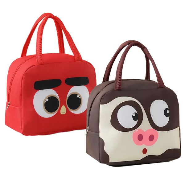 Lunch Bag Insulated Lunch Bento Bag Cartoon Cute Tote Bag Picnic Bag 2-Pack