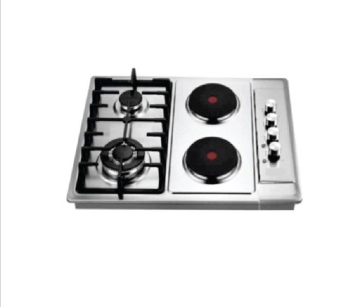 Goldair 2 Gas 2 Elelctric Hob With Cast Iron Pot Stands