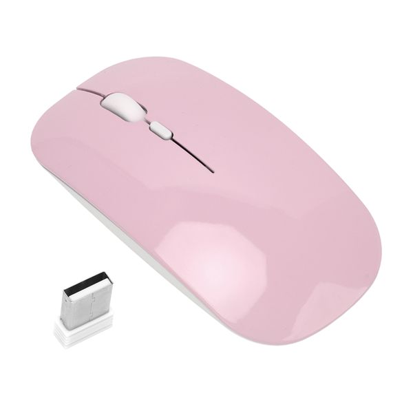 2.4G wireless mouse 1600 DPI compatible with office home laptop pink