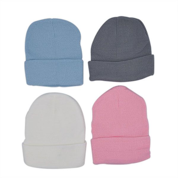 4-Pack Pastel Knitted Beanies