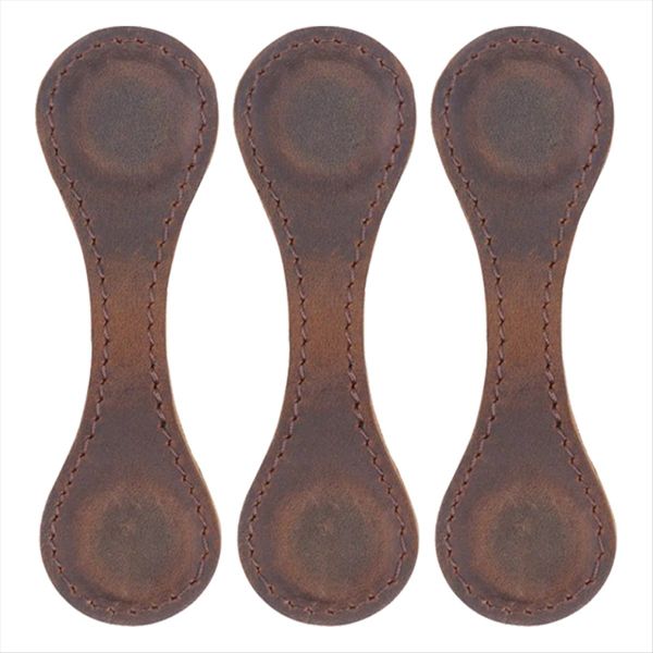 Magnetic Bookmark Leather Bookmarks Handmade 3Pcs Coffee Color