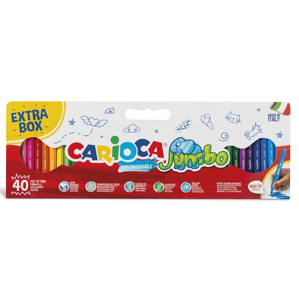 Carioca Superwashable Jumbo Felt Tip Pens