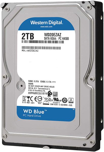 WD Blue 2TB 5400rpm SATA 6Gb/s 256MB Cache 3.5-Inch Internal Hard Drive