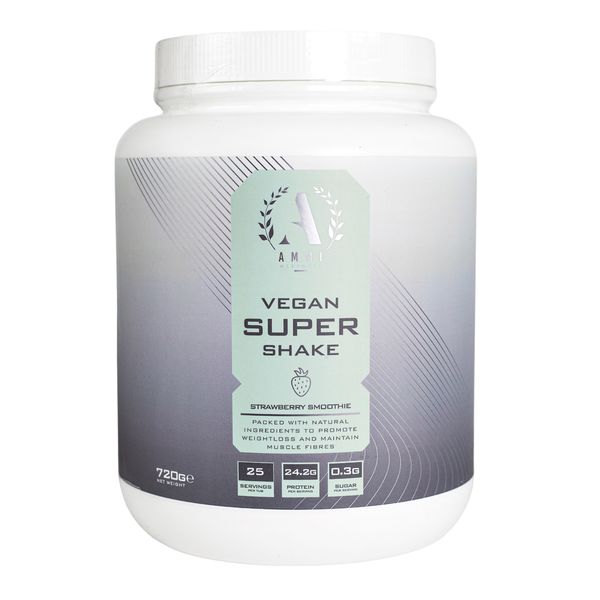 Vegan Super Protein Shake for Men (Strawberry Smoothie)