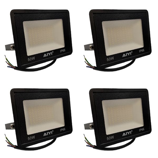 4-Pack Aiyi 50W LED Flood Light AY399-008