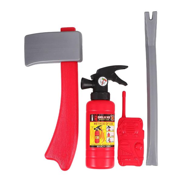 1 Set Children Firefighter Role Play Fireman Gear Costume Helmet Tools