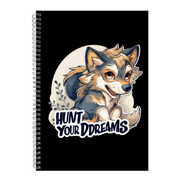 Dreams A4 Notebook Spiral and Lined Trendy Animal Lover Graphic Notepad 197