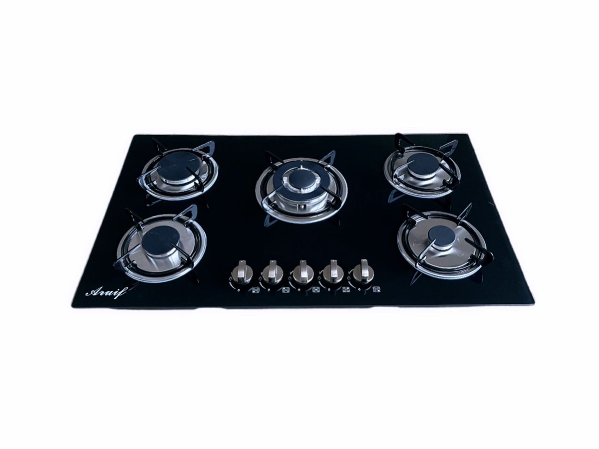 Stoves, Burners & Gas Cylinders Aruif Two Burner Auto Ignition Tempered Glass Gas Stove & Safy