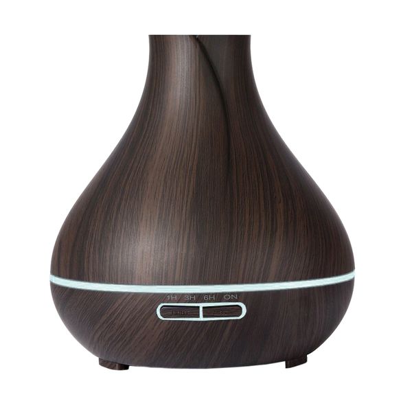 Woodgrain LED Aromatherapy Cool Mist Maker Essential Oil Diffuser - 400ml