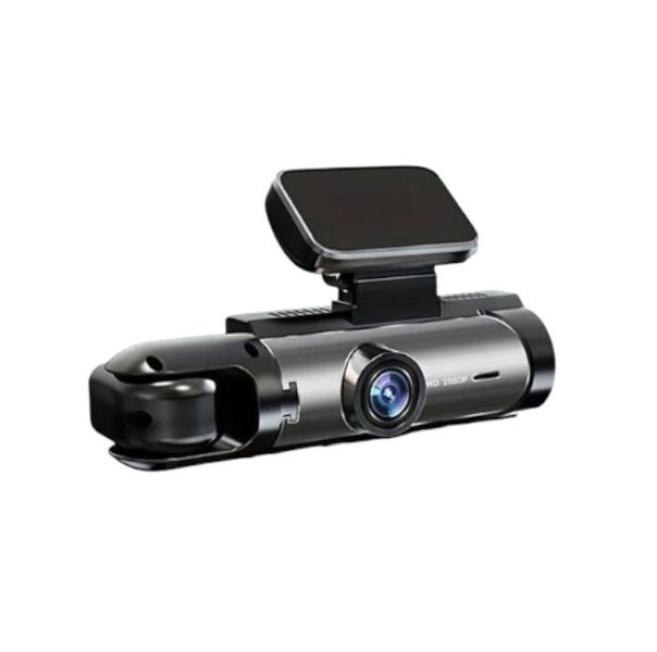 Dual Car Dash Camera with IR Night Vision and Loop Recording - Black