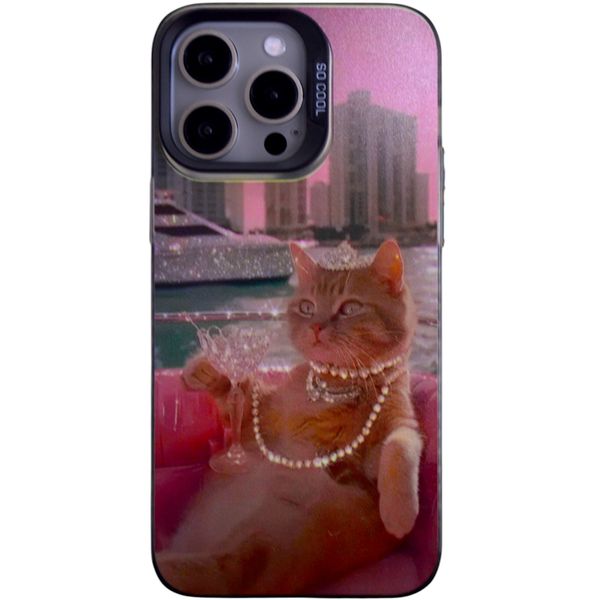 Phone Case with Luxury Cat Vibes - Compatible with 14 Pro Max