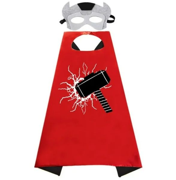 Reversible Thor Superhero Cape &amp; Eye Mask Set