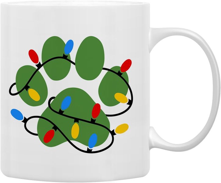 Dog paw christmas-Father's day-Mother's day-Valentines-Christmas Mug