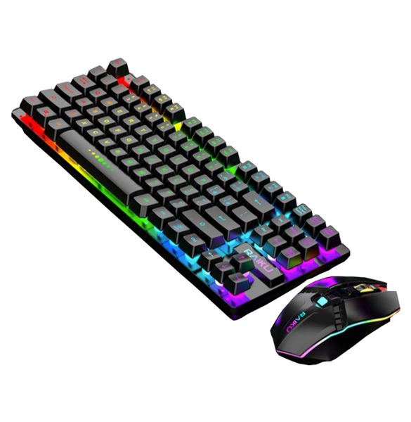 Ultimate Wireless Rechargeable Gaming Combo: Backlit Mouse and Keyboard Set