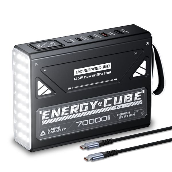MoveSpeed 70000mAh 145W Fast Charging Power Bank for Laptops &amp; Outdoor