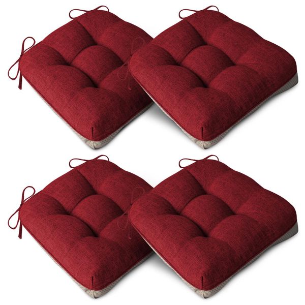 Extra Thick Chair Cushions for Dining Chairs Set of 4