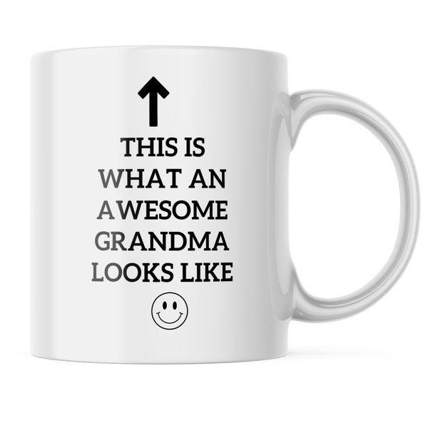 Ceramic Awesome Grandma looks like Mug - White - 11 OZ