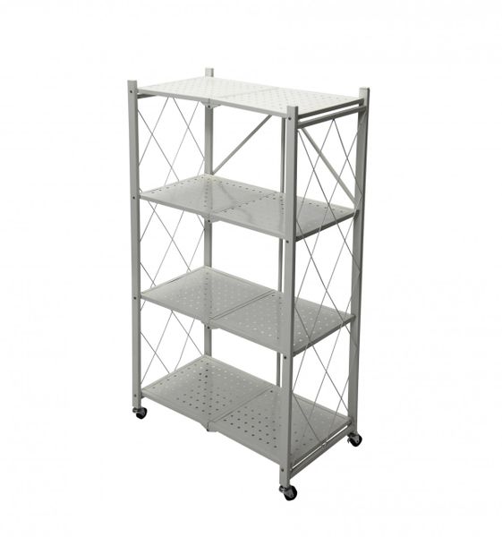 Fine Living Foldable 4 Layer Storage Rack - White