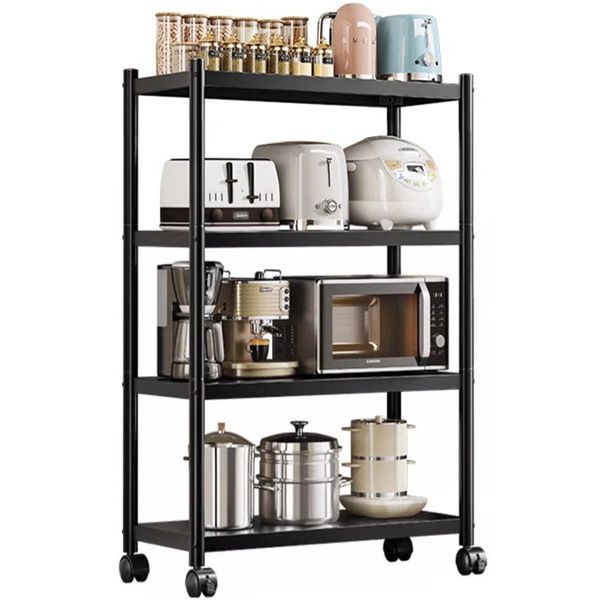 Metal Organizer Shelving with Wheels Storage Shelf Rolling Cart