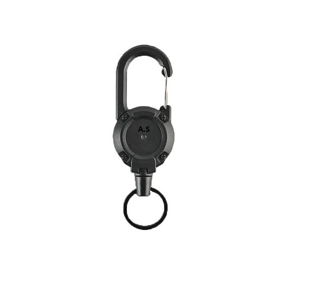 Retractable Key Chain Keychain Carabiner Clip Steel Wire Heavy Duty Reel