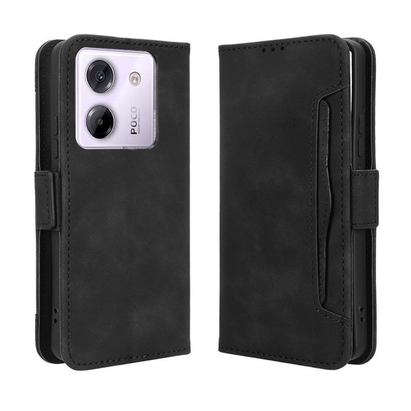 Multi Card Groove Leather Cover Compatible With Xiaomi Redmi Note 14 Pro Plus 5G