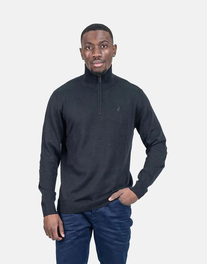 Polo 1/4 Zip Funnel Neck Mens Knitwear | Shop Today. Get it