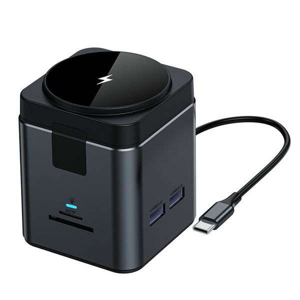 9 In 1 Hub Docking StationType-C Station Magnetic 15W Wireless Charger