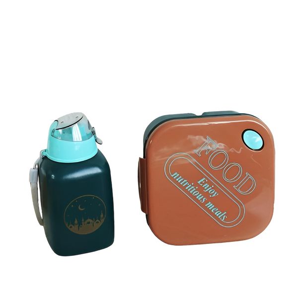 Blue Plastic Square 2 Lunch Box