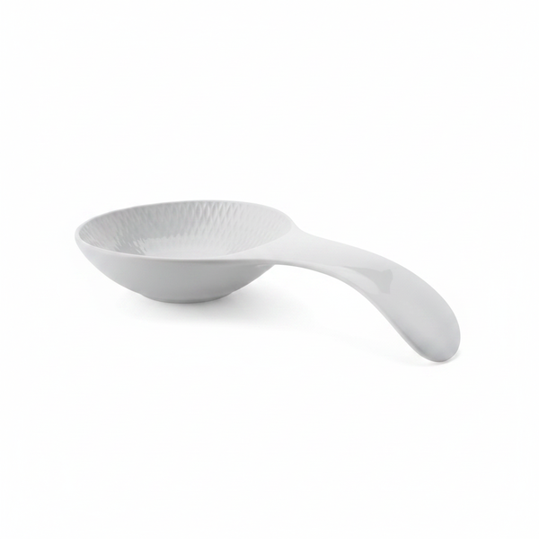 Maxwell &amp; Williams Porcelain Spoon Rest with Elegant Faceted Design