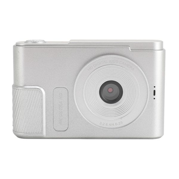 48MP 4K Digital Camera, 16X Zoom, 2.4" Screen, Portable For Vlog, Silver