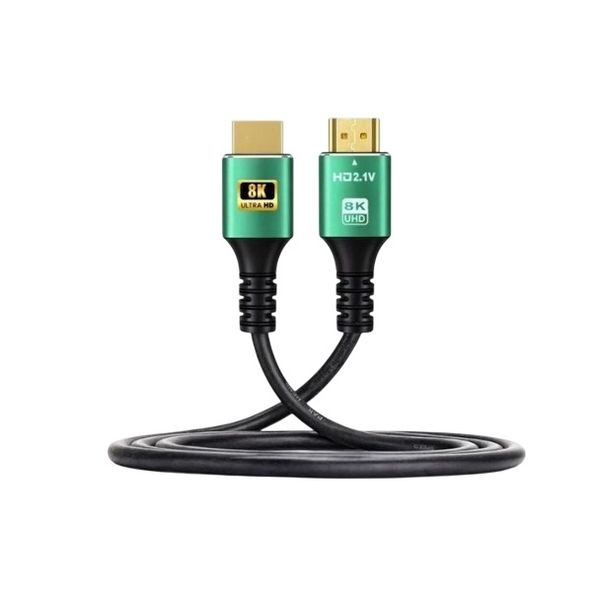 8K 3M Green Head Gold Plated HDMI 2.1 Cable Male To Male