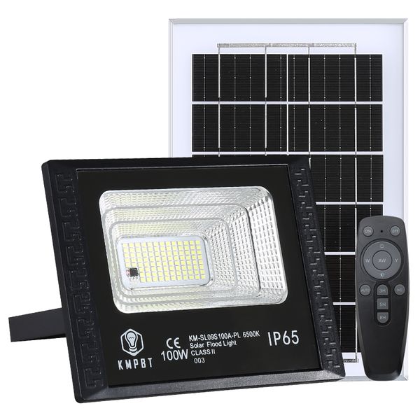 Solar Flood Light LED Floodlights IP65 Solar Wall Light 100W - Black
