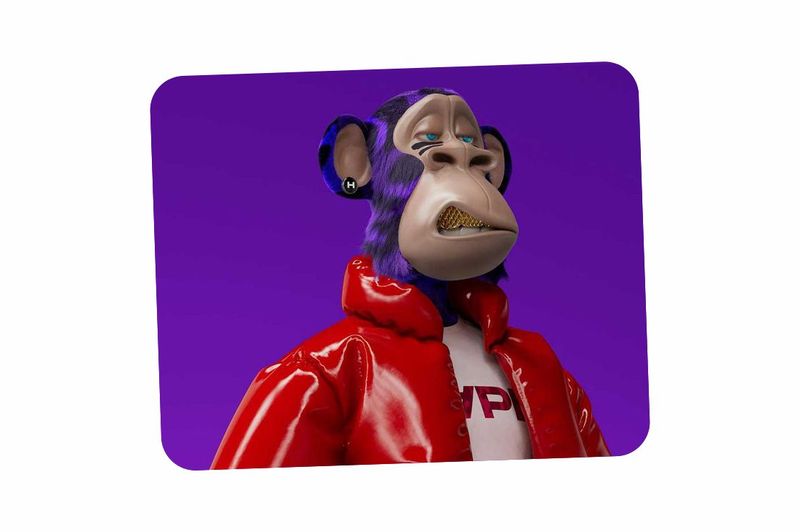 Ape Purple Printed Mouse Pad