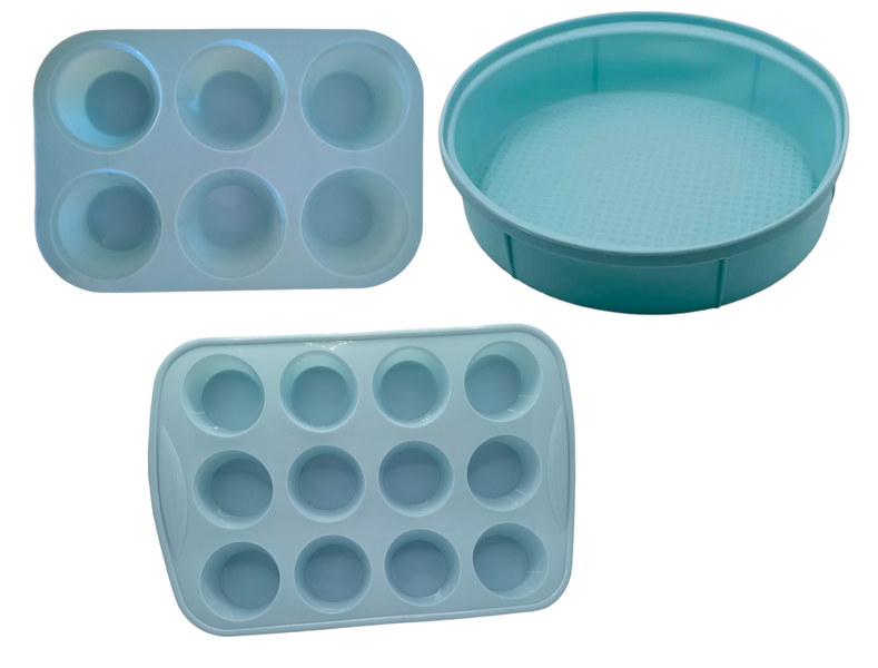 Xclusiv - Silicone Cupcake - Muffin and Cake Pan Set - Teal Green