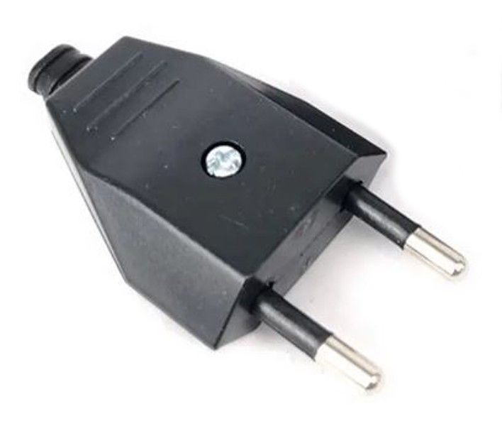 2 Pin Round Plug (Black)