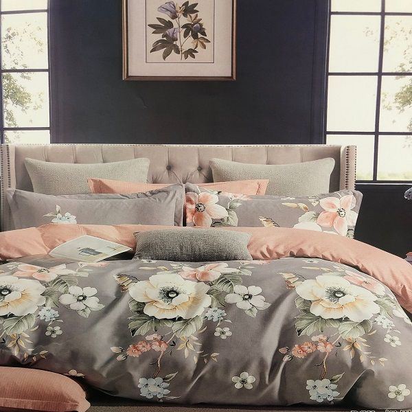 Big Girl Soft Touch Embellished Six Pc's Duvet Cover Set Grey